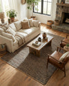 Osian Looms Collection Area Rug - Mumbai Rectangle Black  lifestyle 31