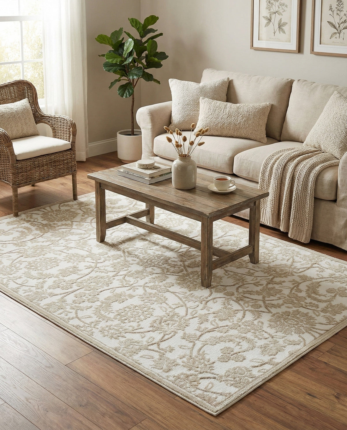 Andes Summit Collection Area Rug -  Chimborazo Rectangle Snow White  lifestyle 25