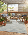 Seaside Stripes Collection Area Rug -  Boardwalk (Teal) Rectangle Teal  lifestyle 18