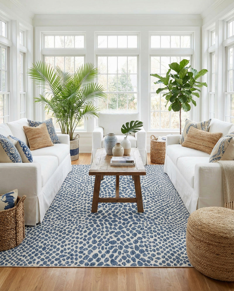 Urban Oasis Rugs Collection Area Rug -  Terrace (Blue) Square Blue  lifestyle 27