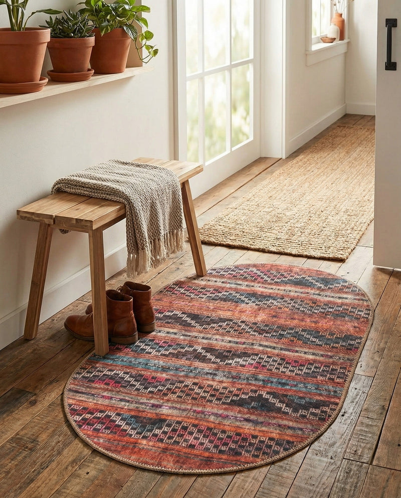 Heritage Elegance Collection Area Rug -  Monticello Oval Multi  lifestyle 50