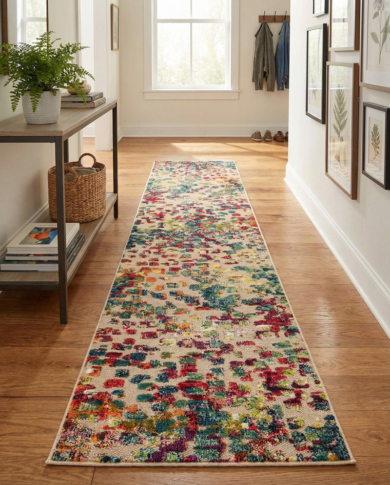 Outdoor Marrakesh Collection Area Rug -  Oujda Runner Multi  lifestyle 68