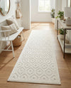 Garden Lattice Charm Collection Area Rug - Arbor (Ivory) Runner Ivory  lifestyle 50