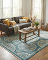 Arcadia Rugs Collection Area Rug -  Atlantis (Gray and Blue) Rectangle Gray and Blue  lifestyle 18