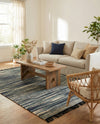 Savannah Jute Collection Area Rug - Nantucket Rectangle Green and Ivory  lifestyle 23