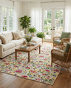 Seaside Blooms Collection Area Rug -  Meadow Rectangle Multi  lifestyle 43