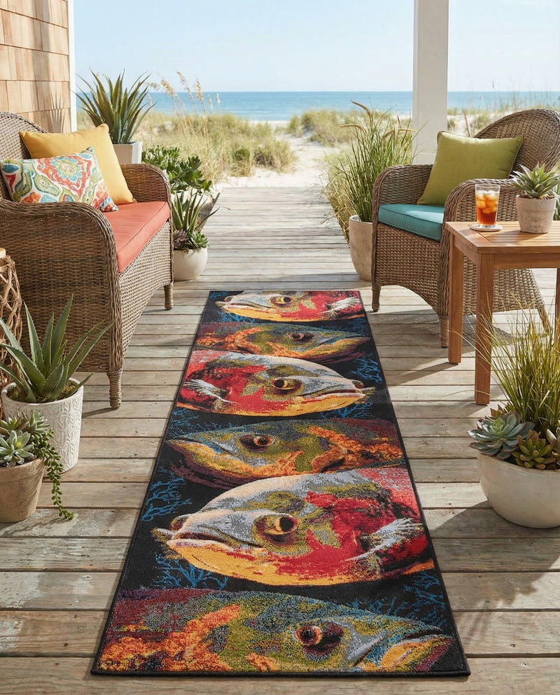 Seaside Haven Rugs Collection Area Rug -  Harbor Runner Multi  lifestyle 76