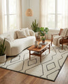 Monochrome Collection Area Rug -  Glacier Rectangle Ivory White  lifestyle 21