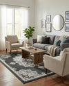 Beverly Grove Collection Area Rug - Melrose (Charcoal) Rectangle Charcoal  lifestyle 14