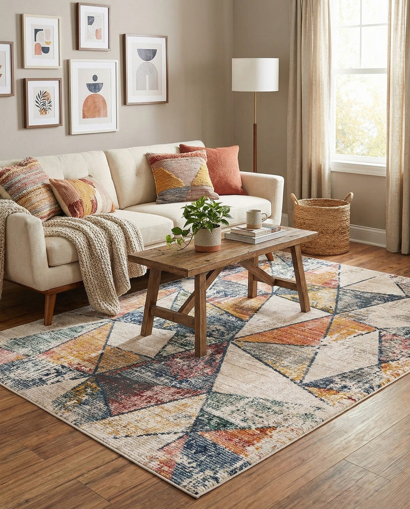 Jewel Oasis Collection Area Rug -  Topaz Rectangle Multi  lifestyle 9