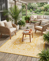 Tribal Terrace Treasures Collection Area Rug -  Incan Isle (Yellow) Rectangle Yellow  lifestyle 15