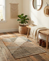 Desert Weave Jute Collection Area Rug -  Mojave Rectangle Multi  lifestyle 10
