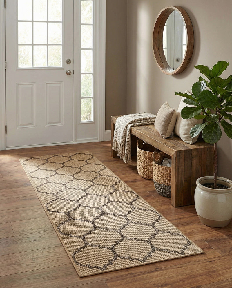 Sahara Sands Collection Area Rug -  Dahshur Runner Natural  lifestyle 64