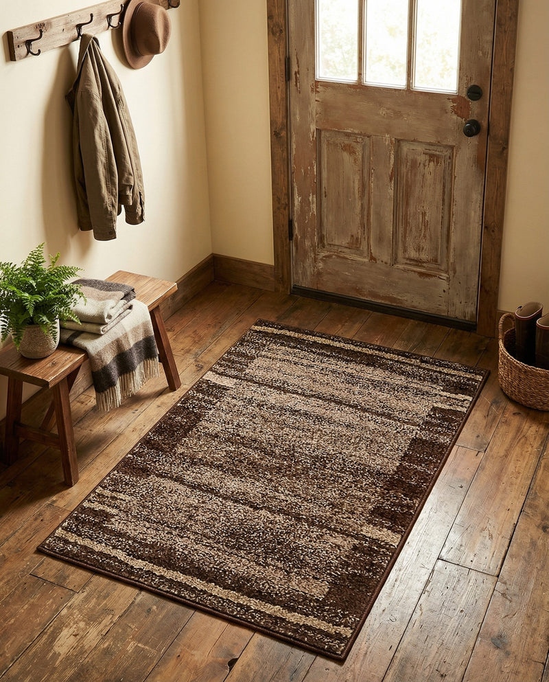 Autumn Meadow Collection Area Rug -  Nutmegwood Rectangle Brown  lifestyle 22