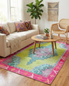 Heritage Elegance Collection Area Rug -  Winterthur (Green) Rectangle Green  lifestyle 9