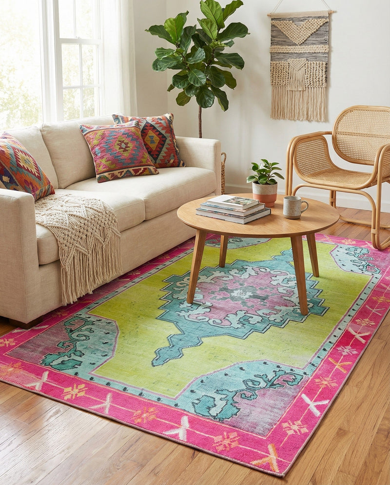 Heritage Elegance Collection Area Rug -  Winterthur (Green) Rectangle Green  lifestyle 9