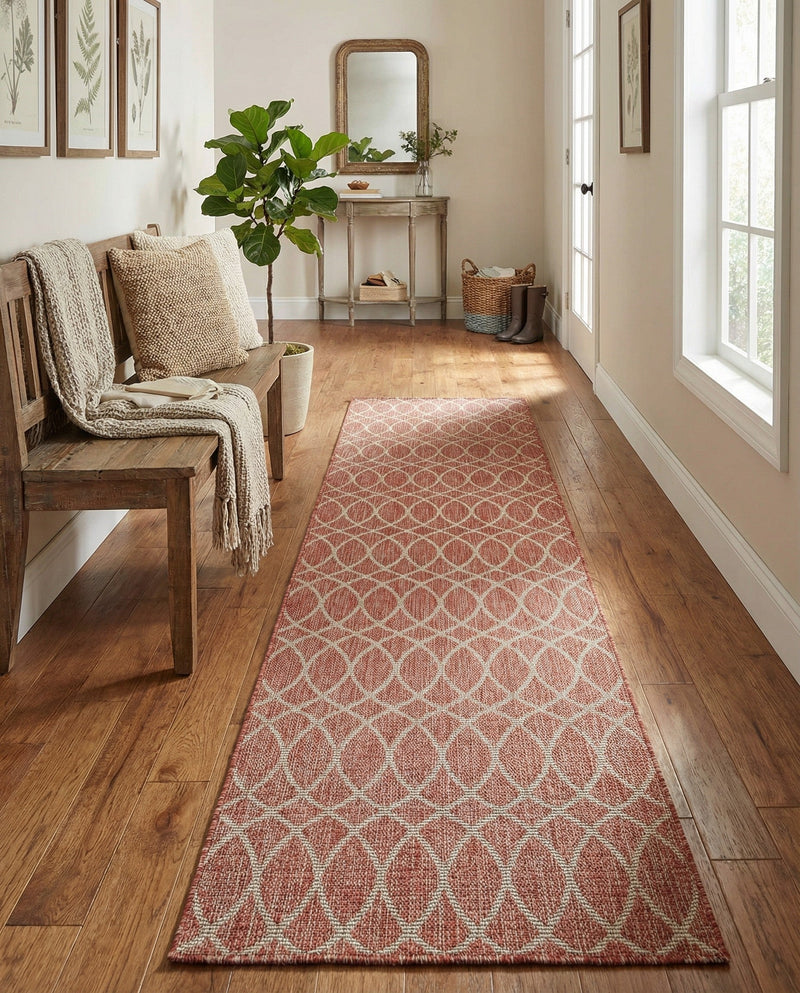 Savannah Pergola Collection Area Rug -  Pavilion (Rust Red) Runner Rust Red  lifestyle 34