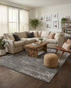 Riviera Elegance Collection Area Rug - Antibes (Dark Gray) Rectangle Dark Gray  lifestyle 16