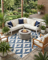 Urban Oasis Rugs Collection Area Rug -  Highrise (Blue) Rectangle Blue  lifestyle 12