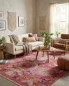 Caribbean Breeze Collection Area Rug -  Lucia Rectangle Pink  lifestyle 37