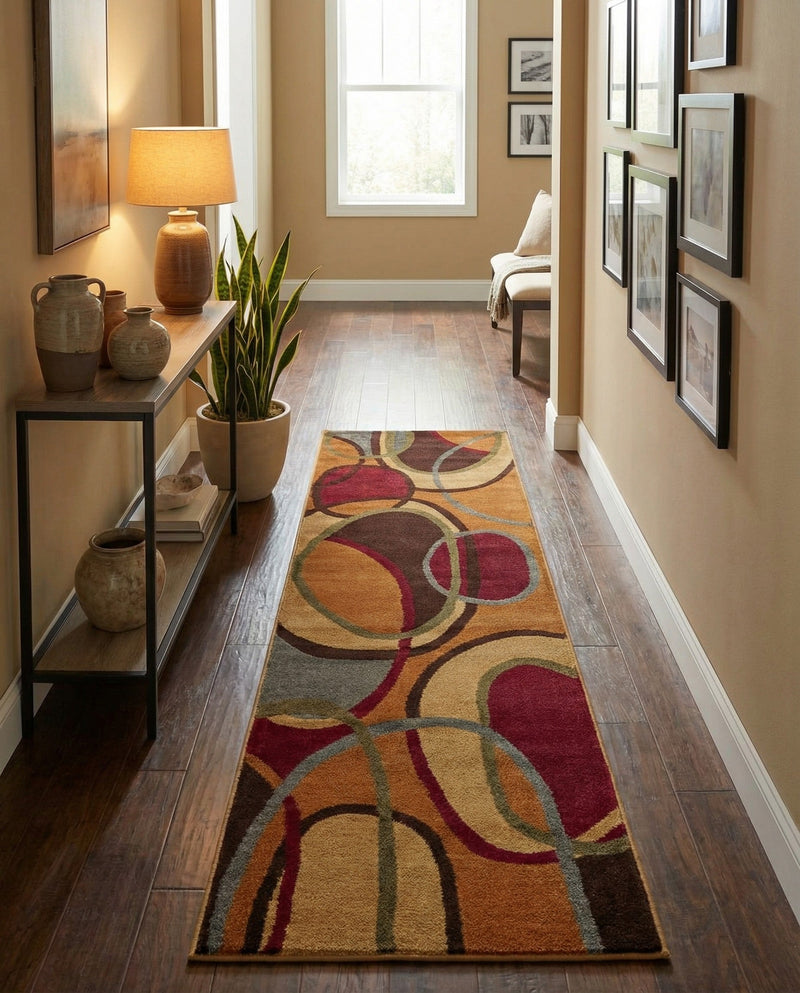 Bistro Lounge Collection Area Rug -  Macchiato Runner Multi  lifestyle 30