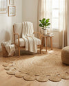 Woven Seaside Jute Collection Area Rug - Sienna Round Natural  lifestyle 47