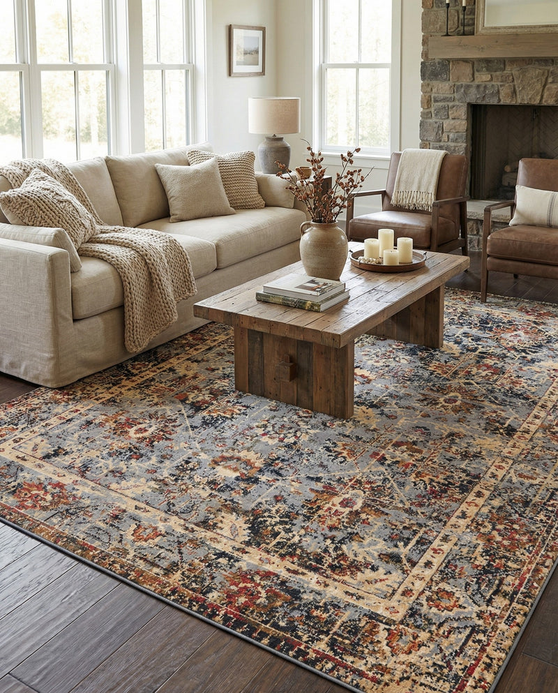 Neptune Elegance Collection Area Rug -  Galatea (Blue) Rectangle Blue  lifestyle 5