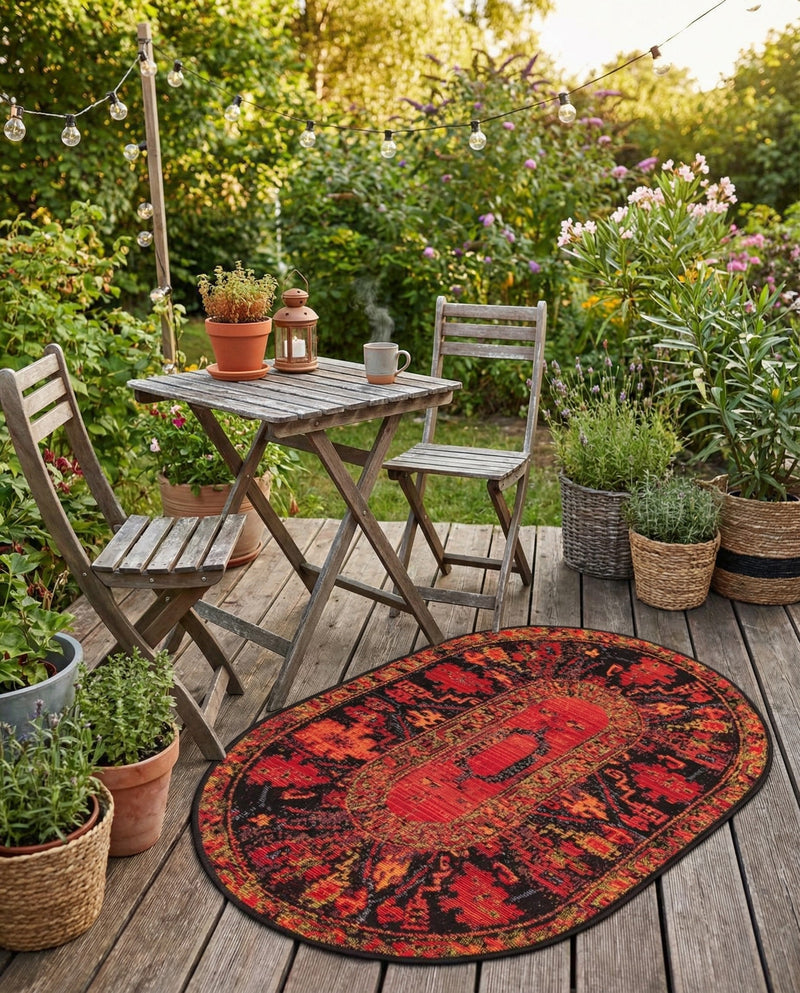 Safari Escape Rugs Collection Area Rug - Serengeti Oval Multi  lifestyle 80