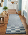 Seaside Stripes Collection Area Rug - Cabana (Blue) Runner Blue  lifestyle 26