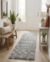 Berber Lattice Shag Collection Area Rug - Atlas (Gray) Runner Gray  lifestyle 28