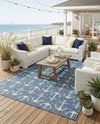 Seaside Haven Rugs Collection Area Rug - Sapphire (Blue) Rectangle Blue  lifestyle 21