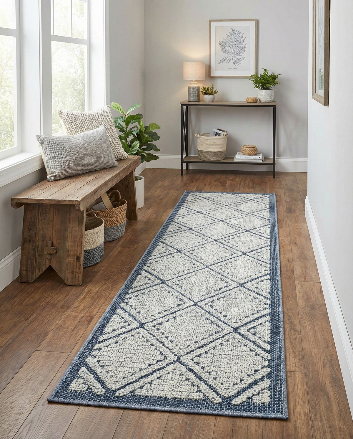 Savannah Pergola Collection Area Rug -  Eden Runner Navy Blue  lifestyle 164
