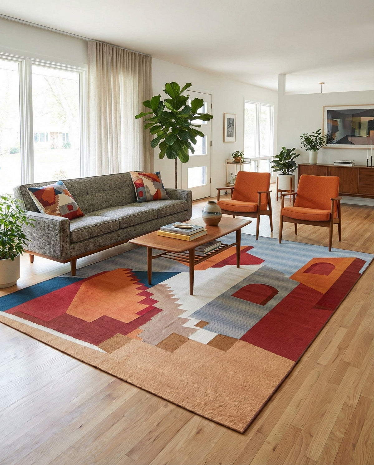 Urban Terrace Collection Area Rug -  Patio Rectangle Multi  lifestyle 3