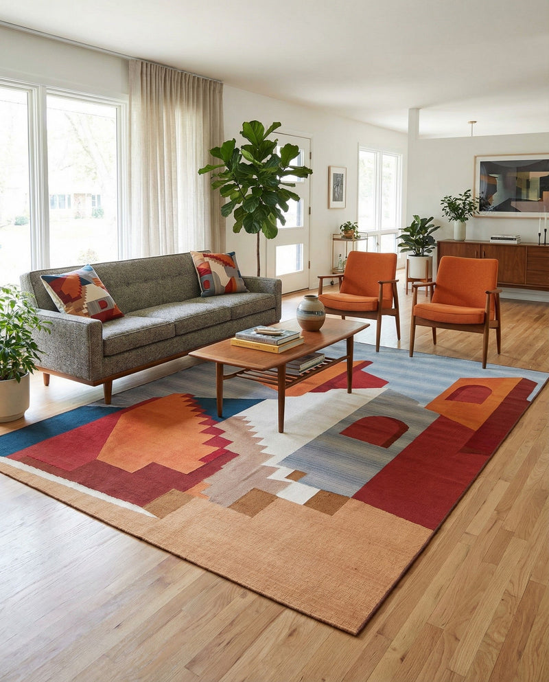 Urban Terrace Collection Area Rug -  Patio Rectangle Multi  lifestyle 3