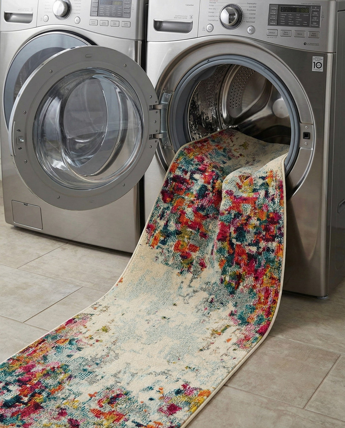 Chromatic Oasis Collection Area Rug -  Blush Runner Multi  lifestyle 104