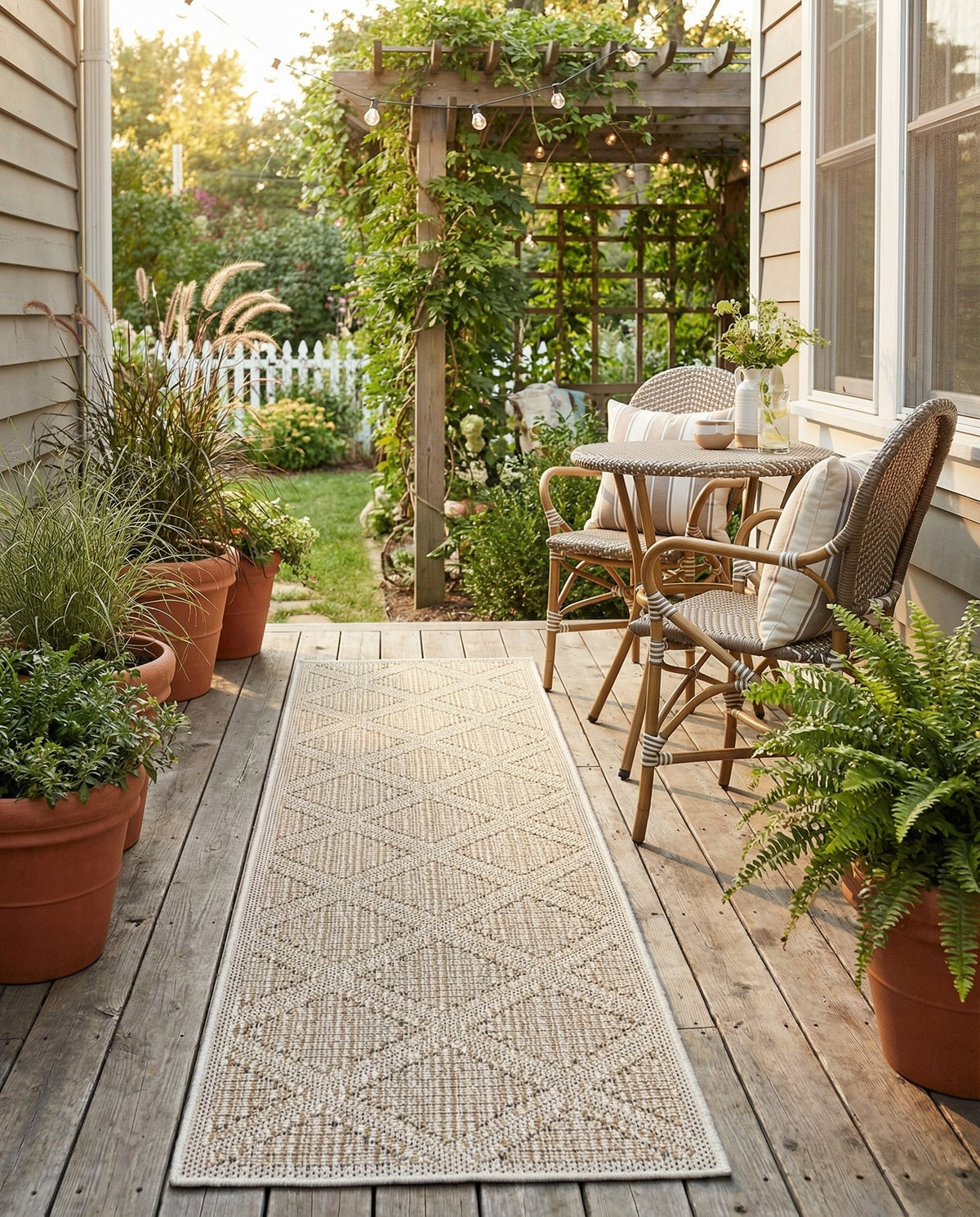 Savannah Pergola Collection Area Rug -  Eden Runner Khaki  lifestyle 71