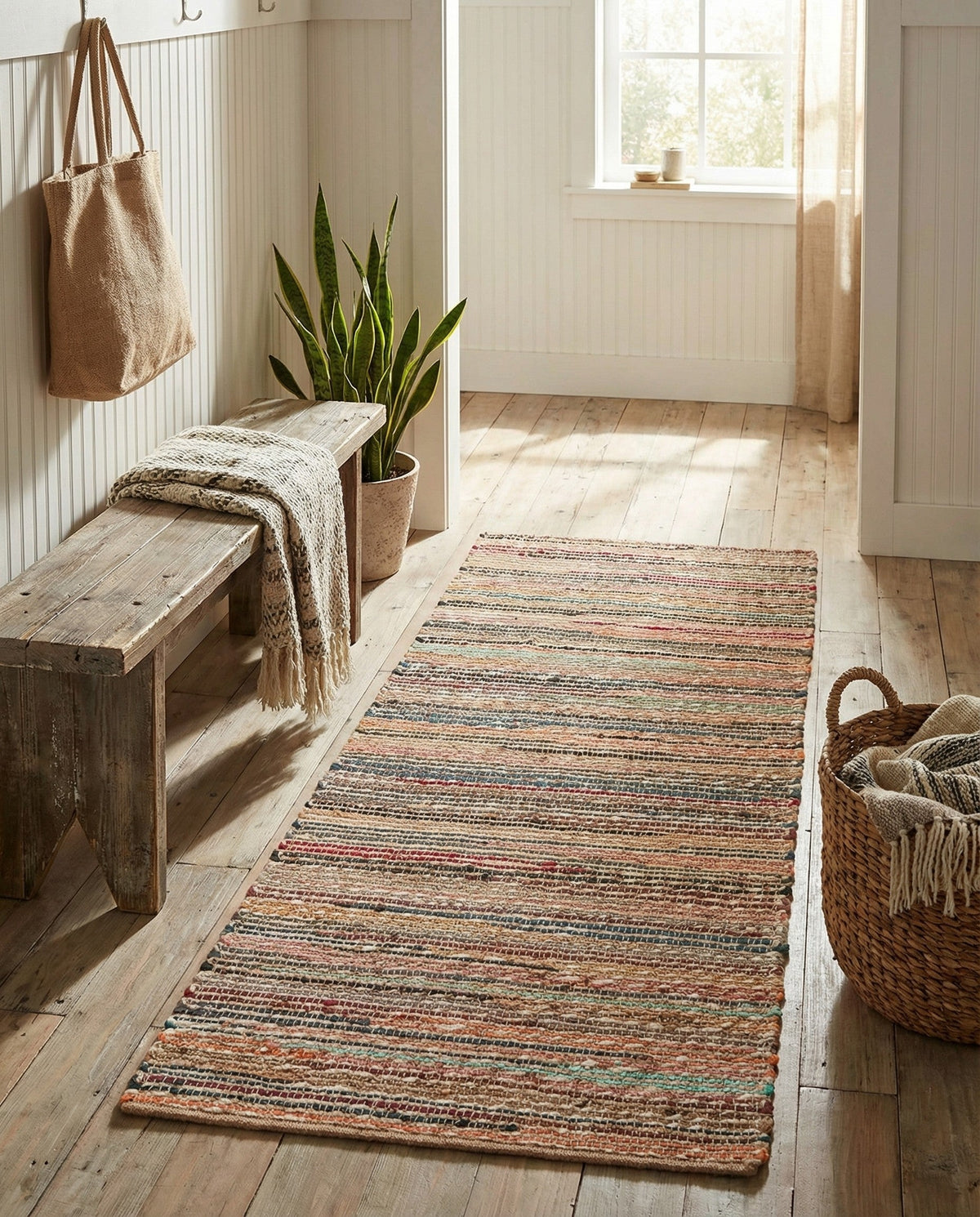 Savannah Jute Collection Area Rug - Serengeti Runner Multi  lifestyle 44