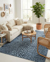 Aegean Elegance Washables Collection Area Rug -  Mykonos Rectangle Navy Blue  lifestyle 57