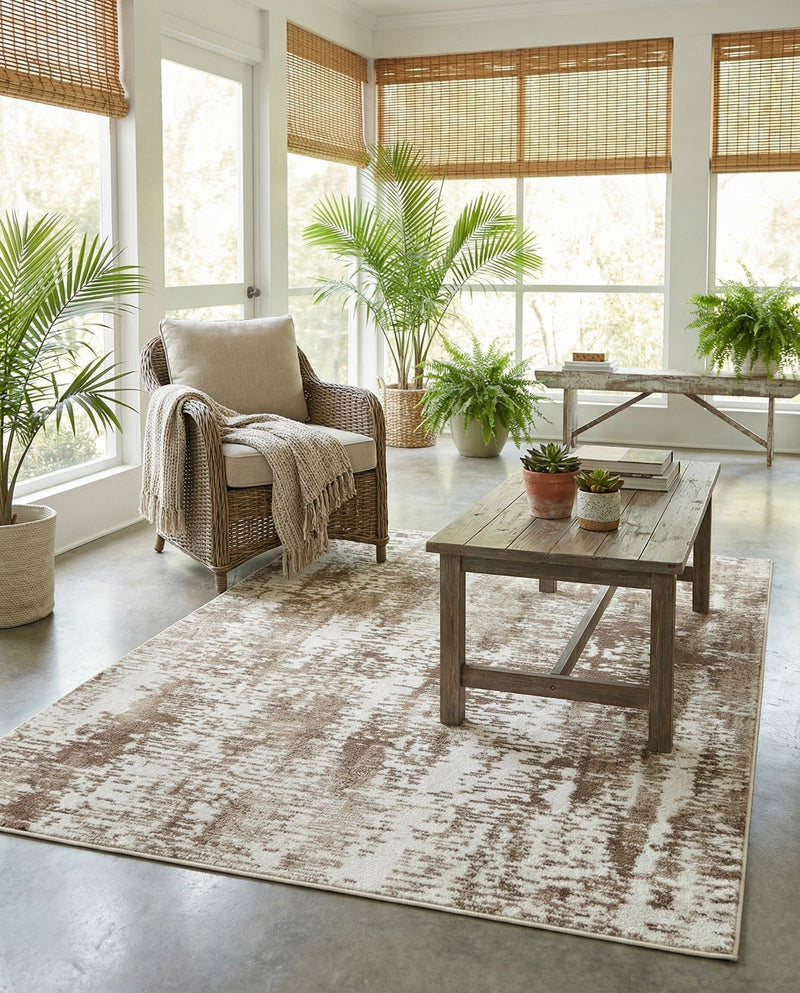 Coastal Haven Collection Area Rug -  Pelican Rectangle Ivory  lifestyle 27
