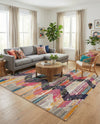 Colorburst Oasis Collection Area Rug -  Mirage Square Multi  lifestyle 60