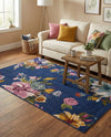 Meadow Breeze Collection Area Rug - Wildflower Rectangle Blue  lifestyle 31