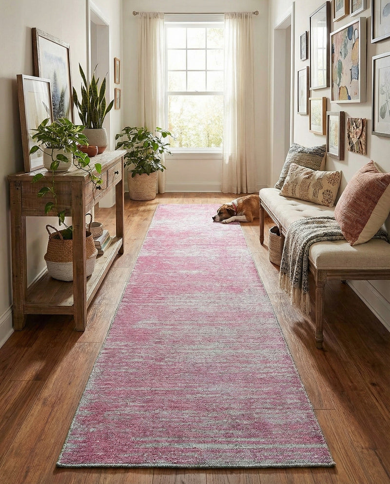 Sahara Essence Collection Area Rug - Oasis (Pink) Runner Pink  lifestyle 64