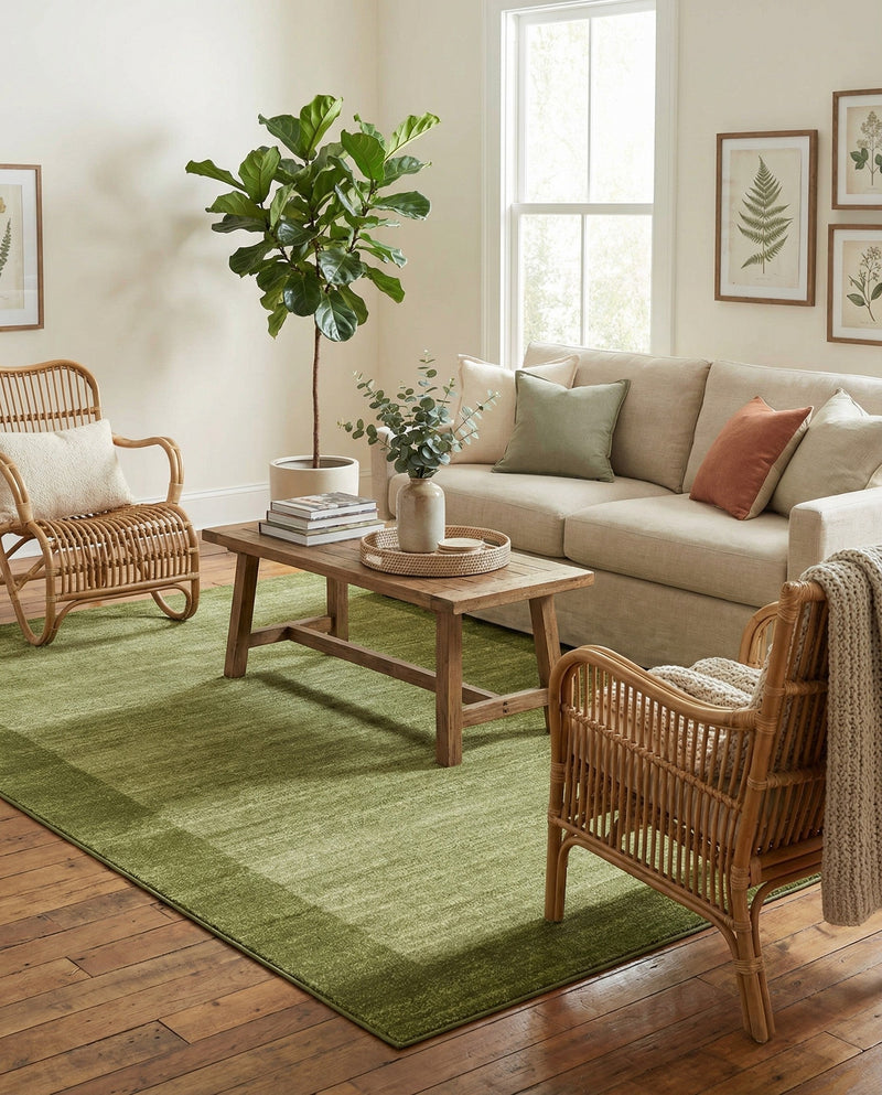 Studio Haven Collection Area Rug -  Conservatory (Light Green) Rectangle Light Green  lifestyle 13