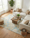 Seaside Blooms Collection Area Rug -  Shalimar Rectangle Soft Blue  lifestyle 22