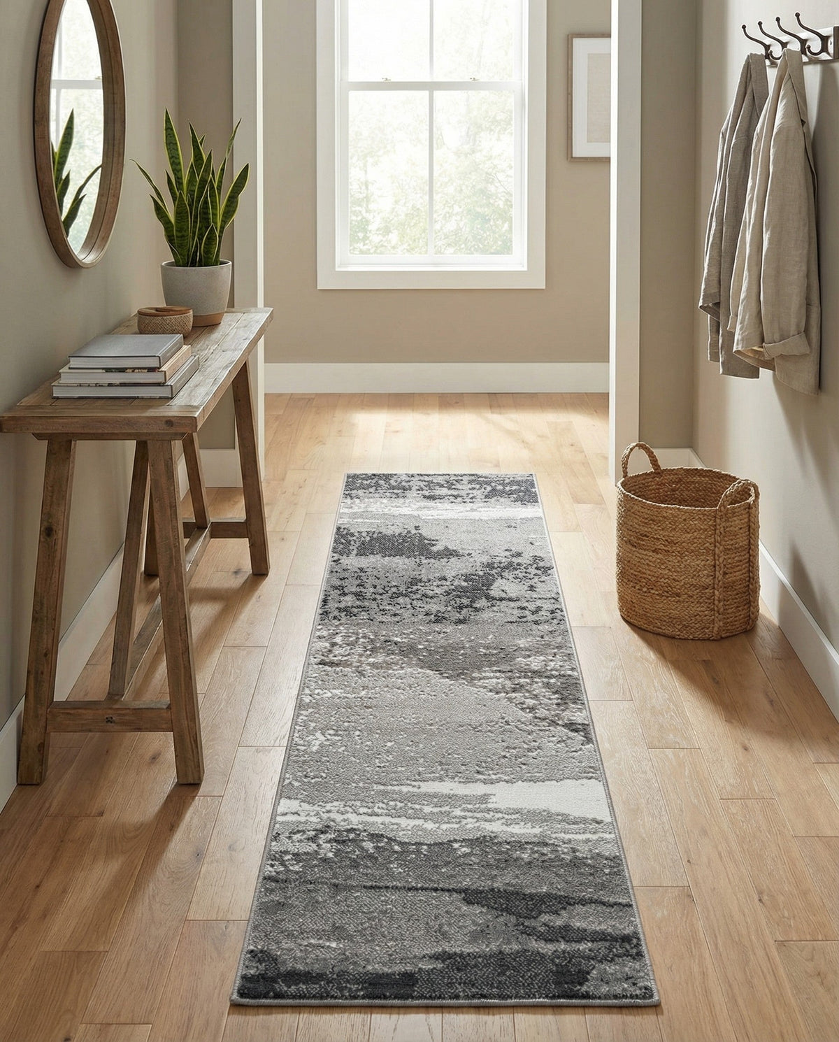 Copenhagen Edge Collection Area Rug - Nyhavn Runner Black  lifestyle 147
