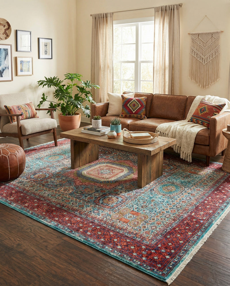 Bazaar Chic Collection Area Rug -  Nador Rectangle Multi  lifestyle 17