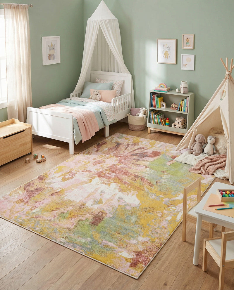 Wonder Tykes Collection Area Rug -  Flutter Rectangle Multi  lifestyle 12