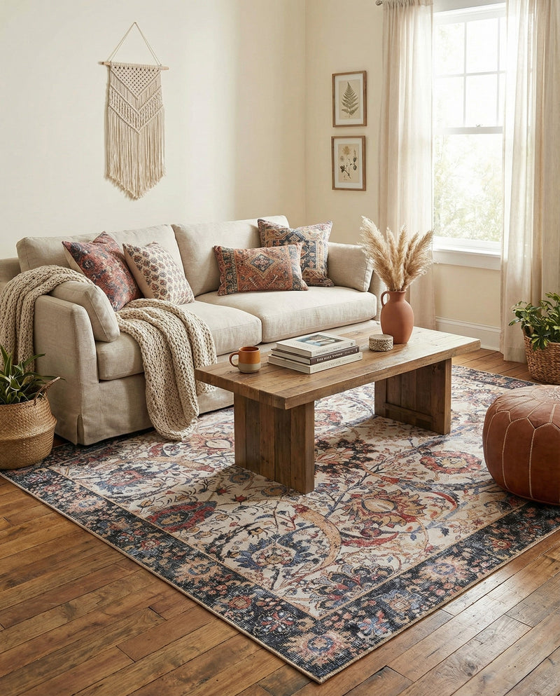 Heritage Elegance Collection Area Rug -  Topkapi Rectangle Ivory  lifestyle 30