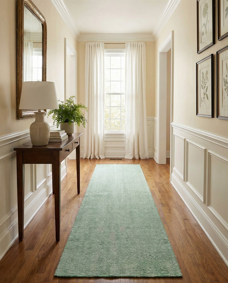 Berkshire Estate Collection Area Rug - Windsor (Green) Runner Green  lifestyle 47