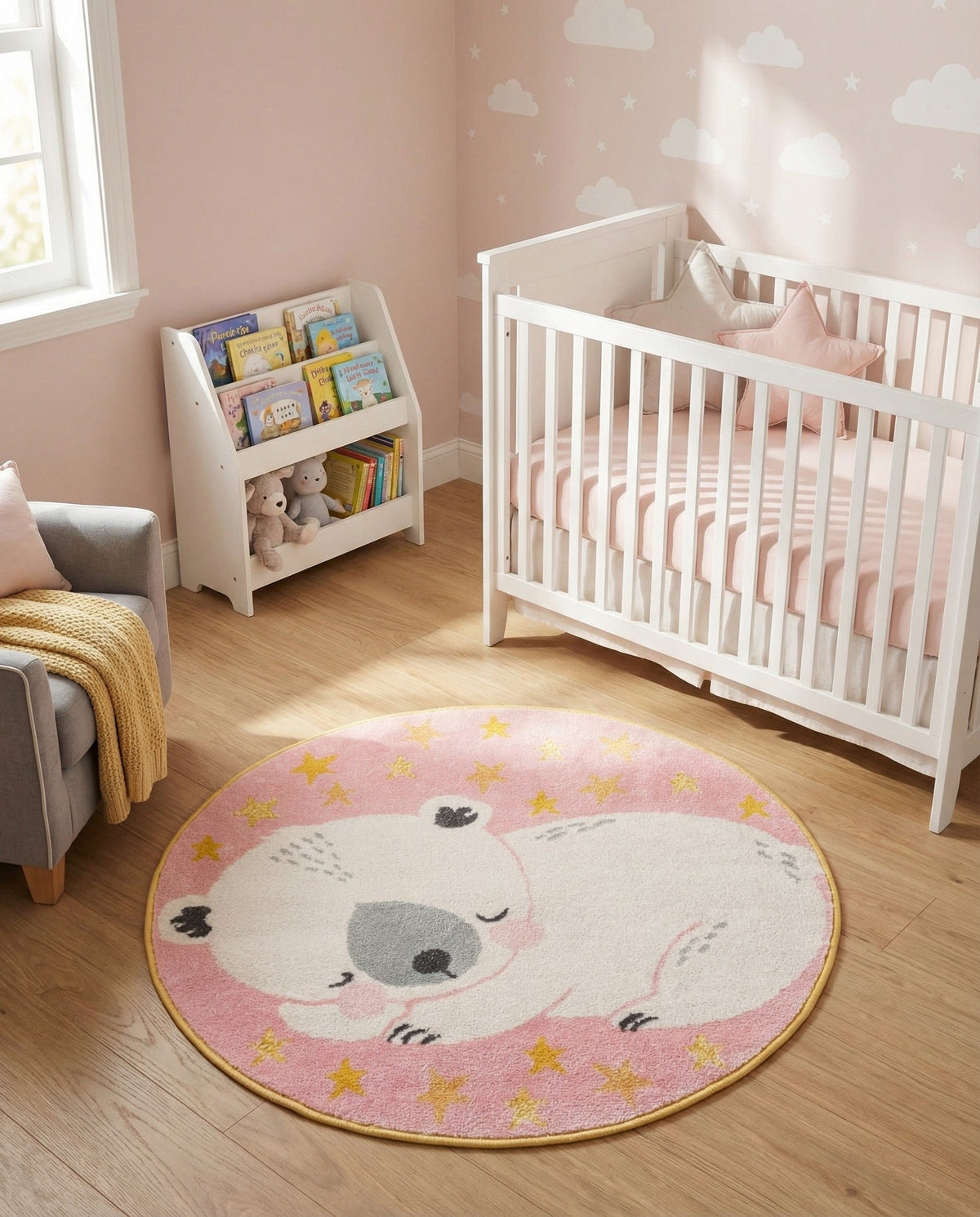 Wonder Tykes Collection Area Rug -  Jovial Round Pink  lifestyle 6